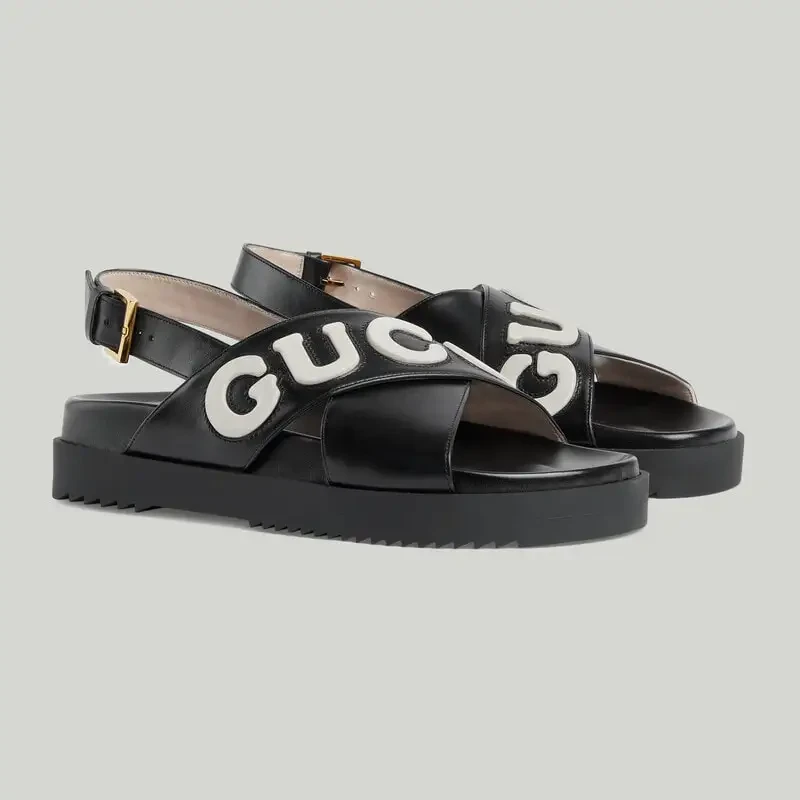 Sandales Gucci pour femme Gucci noir et blanc