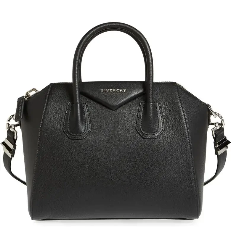 Petit sac à main en cuir noir Givenchy Antigona