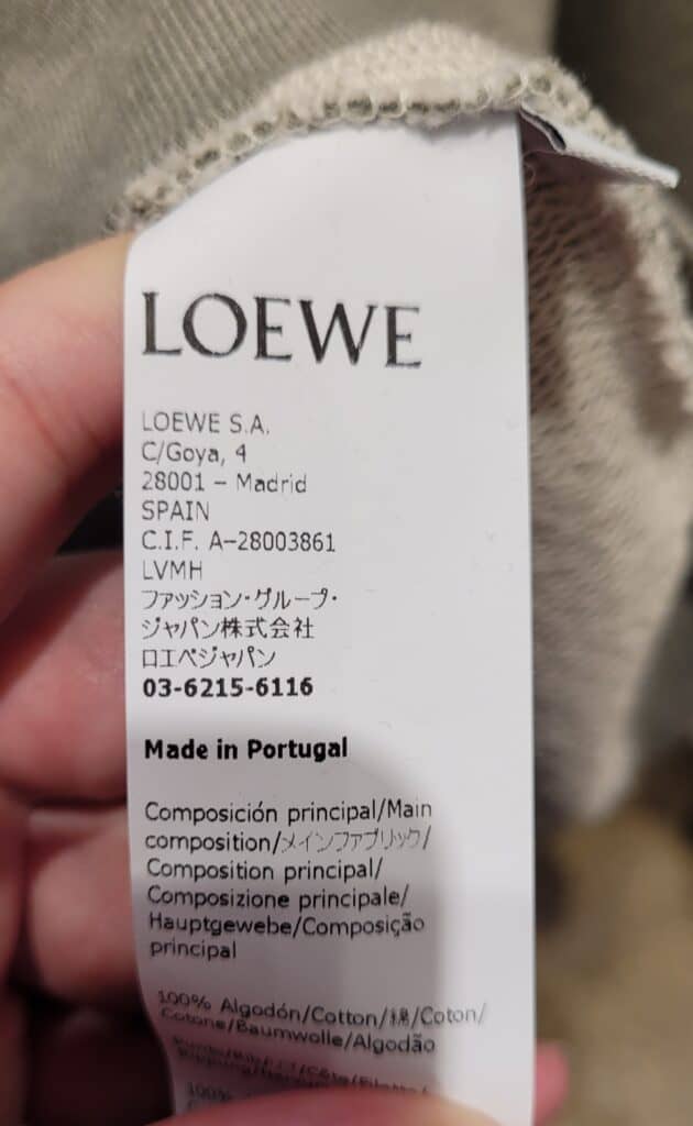 Loewe est-il fabriqué au Portugal ?