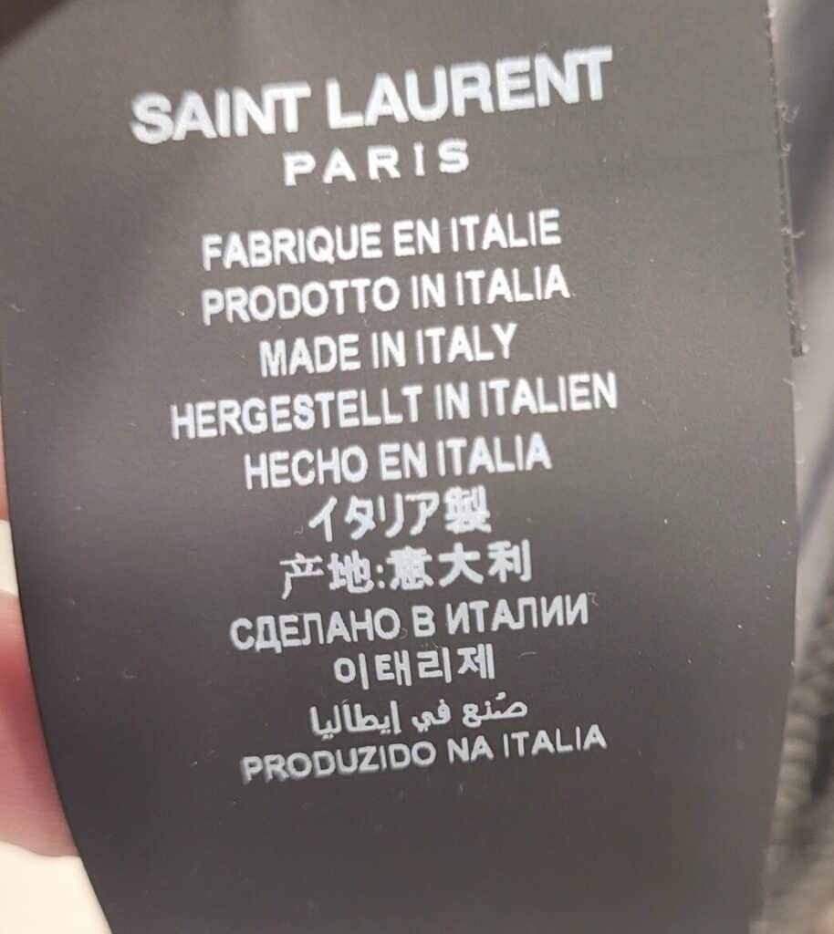 Saint Laurent est-il fabriqué en Italie ?