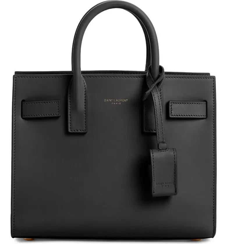Alternative Hermès Birkin: Sac fourre-tout en cuir noir Saint Laurent Nano Sac de Jour