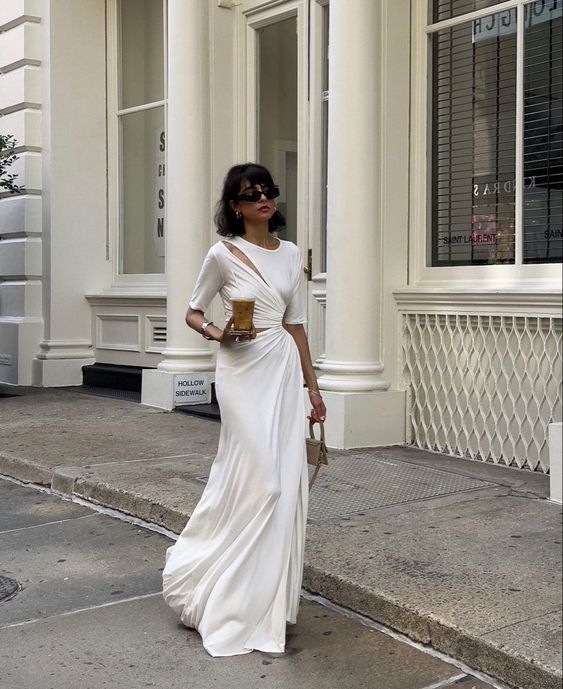 Choses qui vous font paraître robe élégante blanche bon marché